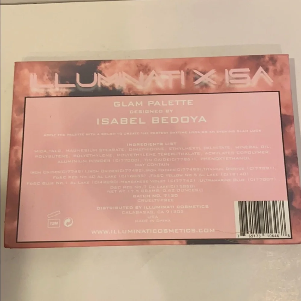 ILLUMINATI X ISA GLAM Eyeshadow PALETTE $48 NIB